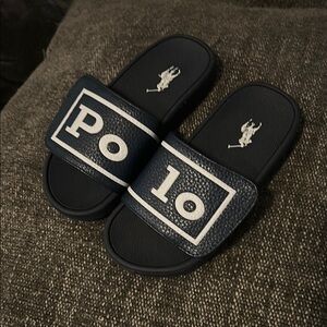 Polo by Ralph Lauren Navy Slides